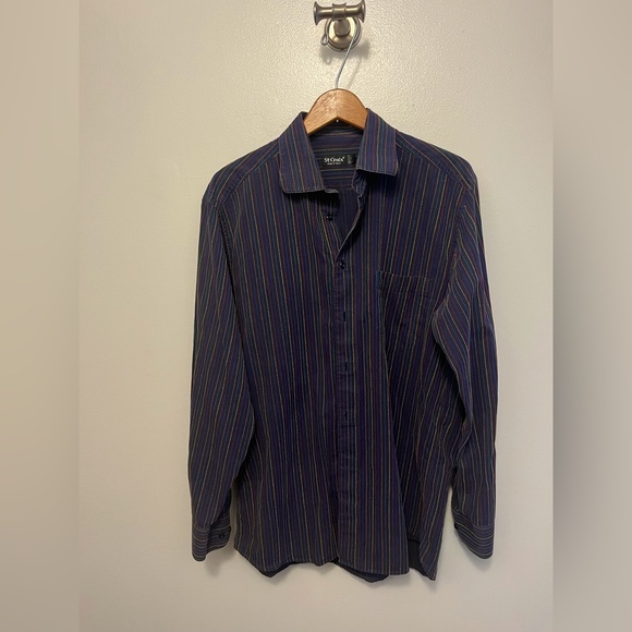 St. Croix | Vertical Rainbow Stripe Button Down - Picture 1 of 3